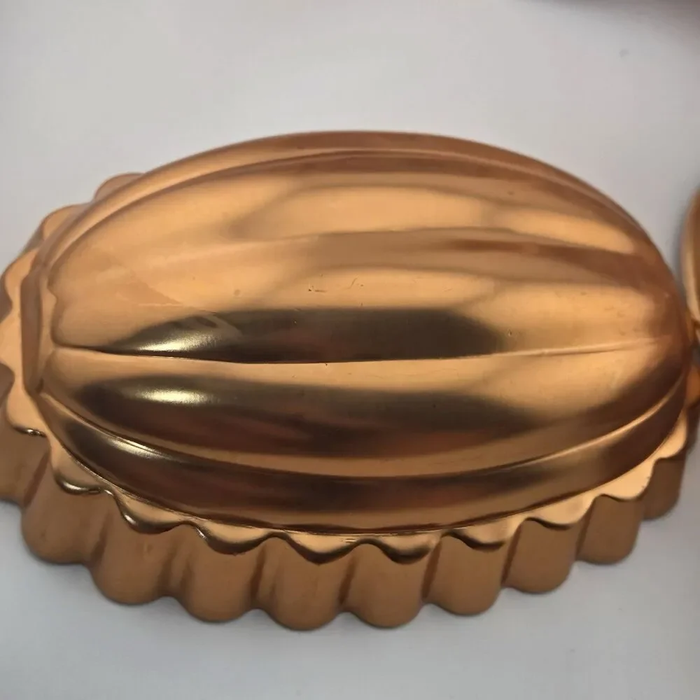 Vintage Copper Aluminum Jello Cake Molds Wall Hanging Lot of 4